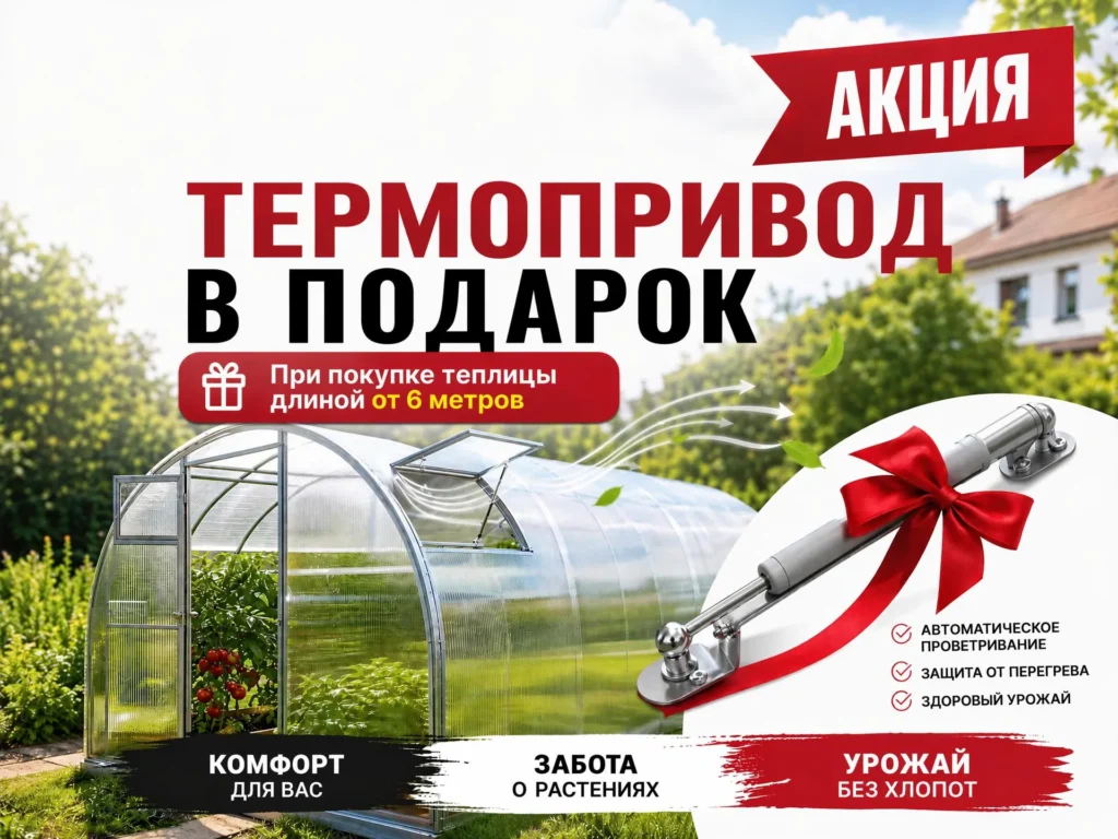 баннер акции термопривод в подарок